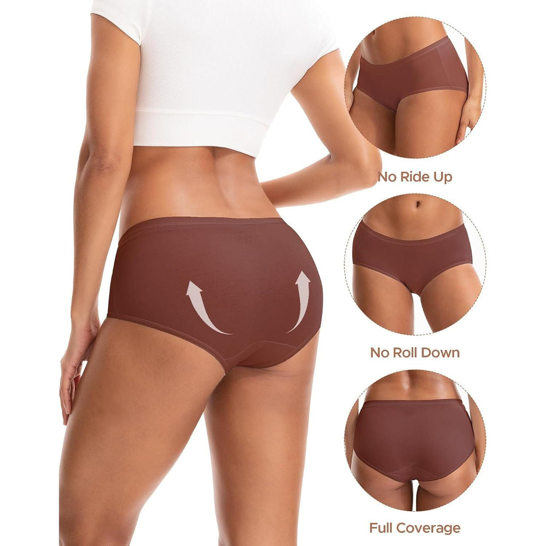 Women's Soft Modal Hipster Underwear, Coffee, 5-Pack, XXL - Just Closeouts Canada Inc.X00416W3MX