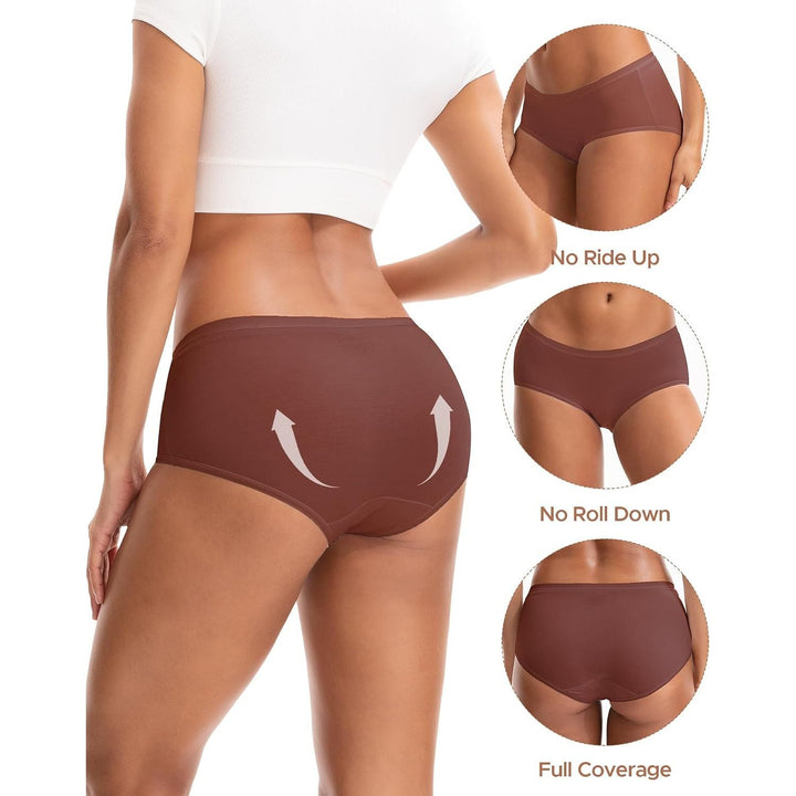 Women's Soft Modal Hipster Underwear, Coffee, 5-Pack, XXL - Just Closeouts Canada Inc.X00416W3MX