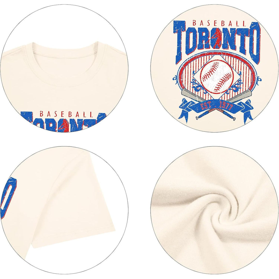 Women's Toronto Baseball Graphic T-Shirt, Apricot, XXL - Just Closeouts Canada Inc.X004Y6F29L