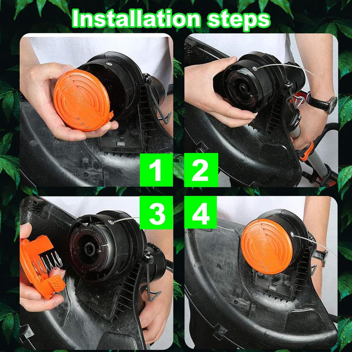 YAPEEN AF100 Weed Eater Spool for Black and Decker Trimmer Spool 30ft 0.065" Line String Trimmer Autofeed Replacement Spool Compatible with Black and Decker Weed Wacker(6 Spool,1Cap,1 Spring) - Just Closeouts Canada Inc.