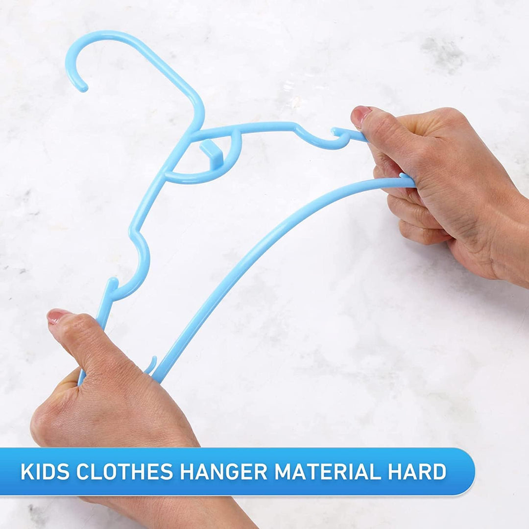 YourGift Baby Clothes Hangers 11.5" Baby Clothes Hangers Plastic White Kids Children's Clothes Hangers Infant Hangers Toddler Hangers (Blue, 60 Pack) - Just Closeouts Canada Inc.