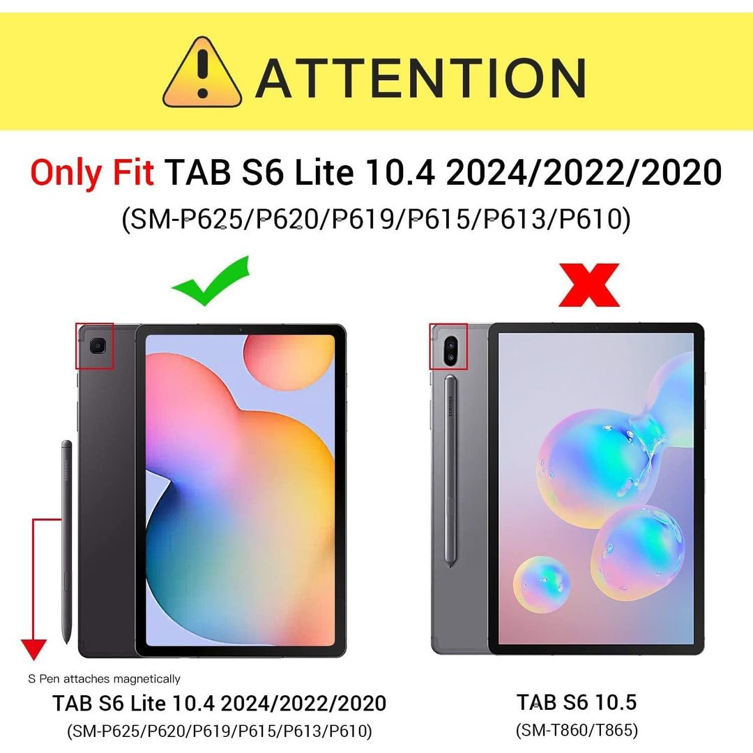 ZtotopCases for 2024/2022/2020 Samsung Galaxy Tab S6 Lite 10.4" Case with Pen Holder,Auto Wake/Sleep,Suitable for Model SM - P625/P620/P619/P615, Black - Just Closeouts Canada Inc.