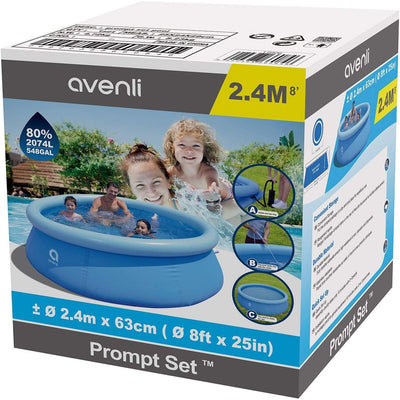 Avenli 8'x 25" Prompt Set Inflatable Swimming Pool, Blue - Just Closeouts Canada Inc.6920388660846