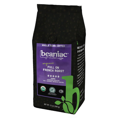 Beaniac Full On French Roast Organic Whole Bean, 340g - Just Closeouts Canada Inc.628052770872