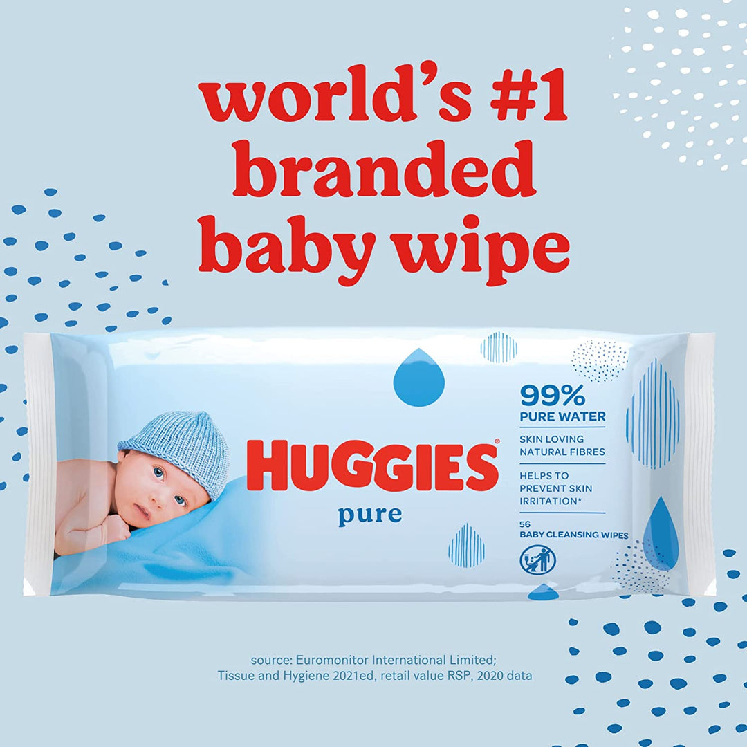 Huggies Baby Pure Wipes, 56ct - Just Closeouts Canada Inc.5029053550039