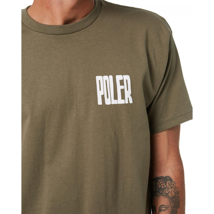 Poler Mens Tired Boy Tee Moss, Large - Just Closeouts Canada Inc.810065052117