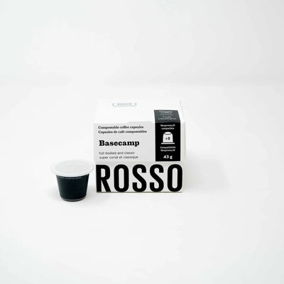 Rosso Coffee Roasters Basecamp Compostable Coffee Nespresso Compatible Capsules, 8 pods (43G) - Just Closeouts Canada Inc.883183200135