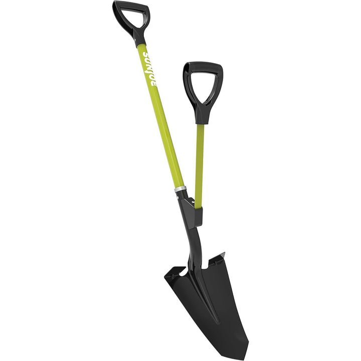 Sun Joe SJ-SHLV07 Strain-Reducing Spear Head Digging Shovel w/Spring Assisted Handle, Green - Just Closeouts Canada Inc.842470108325