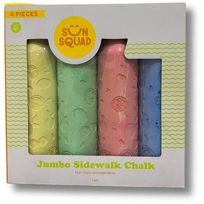 Sun Squad Jumbo Sidewalk Chalk, 4pcs - Just Closeouts Canada Inc.886804133218