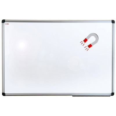 Viztex Magnetic Porcelain Dry-Erase Whiteboard with Aluminum Frame, 71" x 48 - Just Closeouts Canada Inc.8749510002716